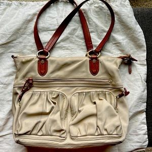 MZ Wallace khaki nylon shoulder bag